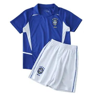 2002 Brazil away retro Kids kit