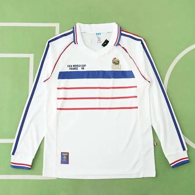 1998 season France away Long sleeved retro Fan version