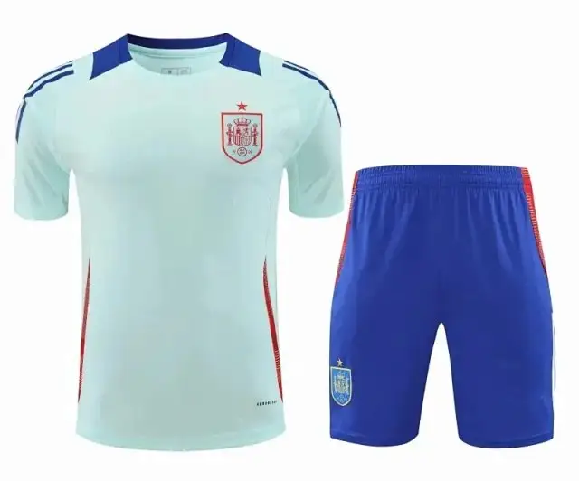 2425 Spain Training clothes suit Short sleeve Fan version