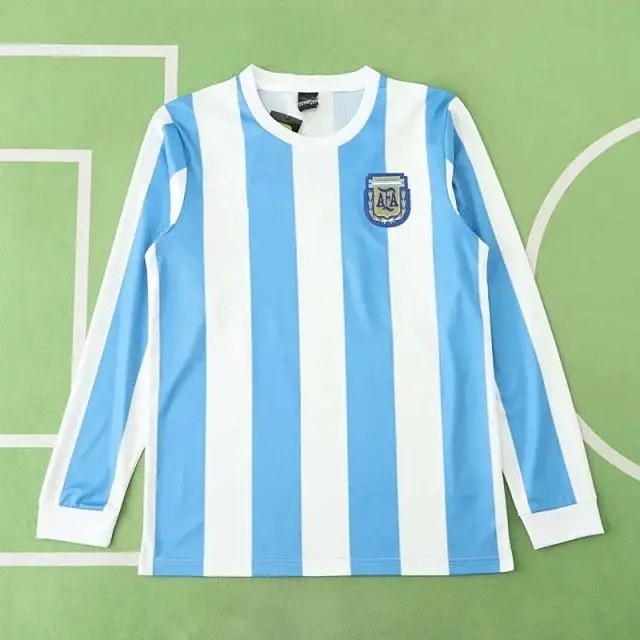 86 season Argentina home Long sleeved Fan version