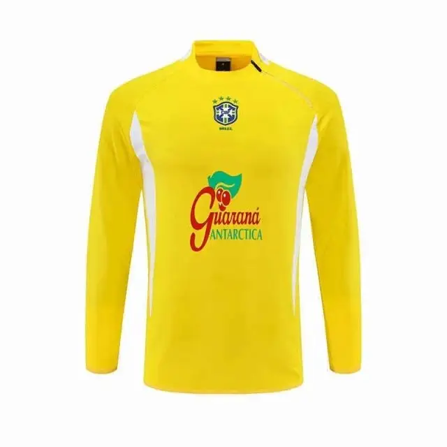 2002 season Brazil yellow Half pull training suit