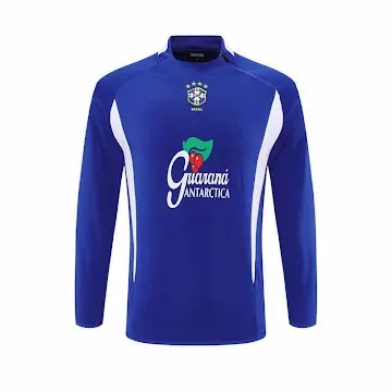 2002 season Brazil blue Half pull training suit