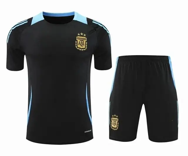 2425 Argentina Training clothes suit Short sleeve Fan version