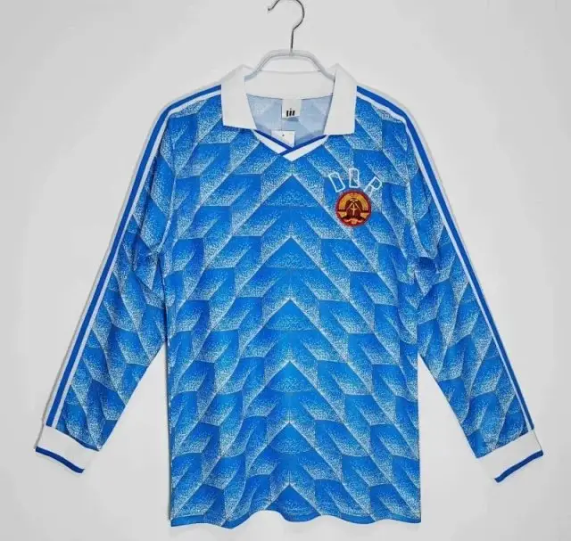 1988 season East Germany home Long sleeved Retro Fan version