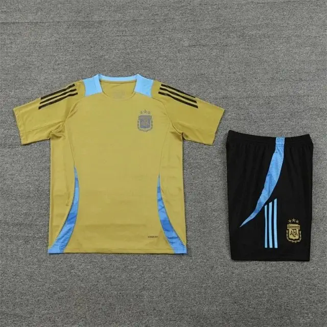 2425 Argentina Training clothes suit Short sleeve Fan version