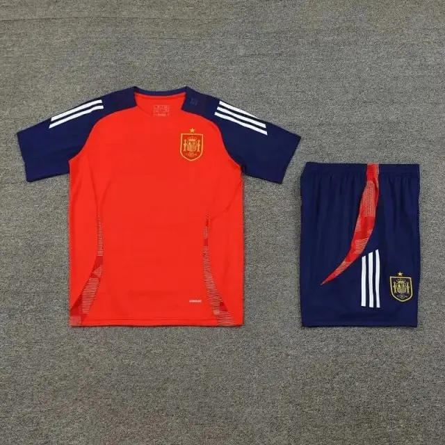 2425 Spain Training clothes suit Short sleeve Fan version