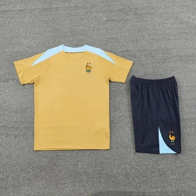 2425 France Training clothes suit Short sleeve Fan version