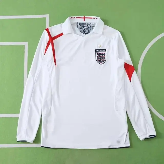 2006 season England home retro Long sleeved Fan version