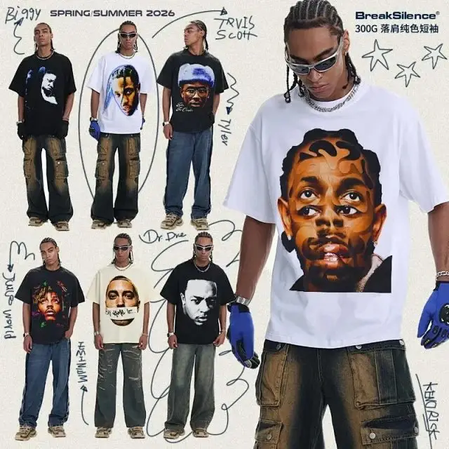 2026 Cotton Drop-Shoulder Short-Sleeve T-Shirt for Men
