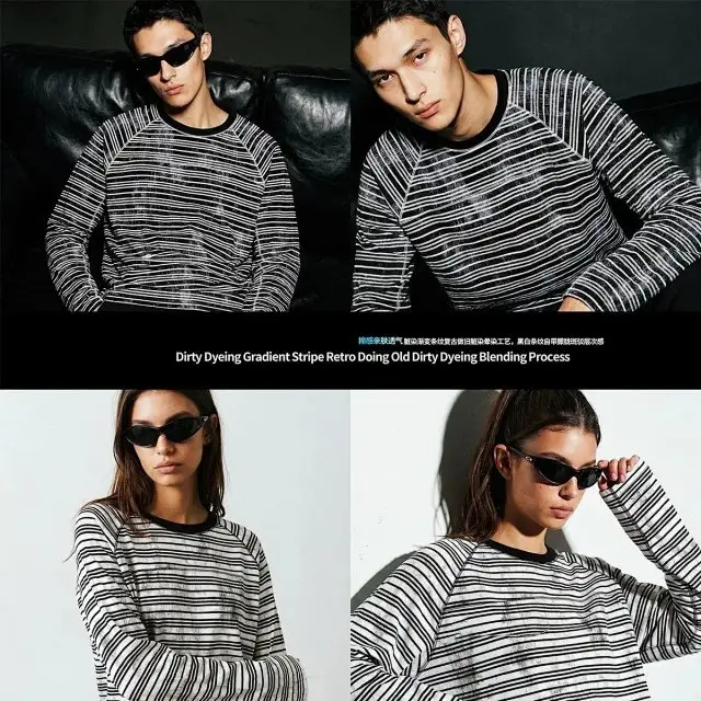 2026 Trendy Brand Men's Dirty Wash Long Sleeve T-Shirt