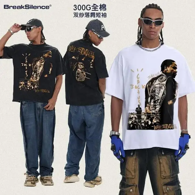 2026 MJ Street Style Combed Cotton Men's Short Sleeve T-Shirt