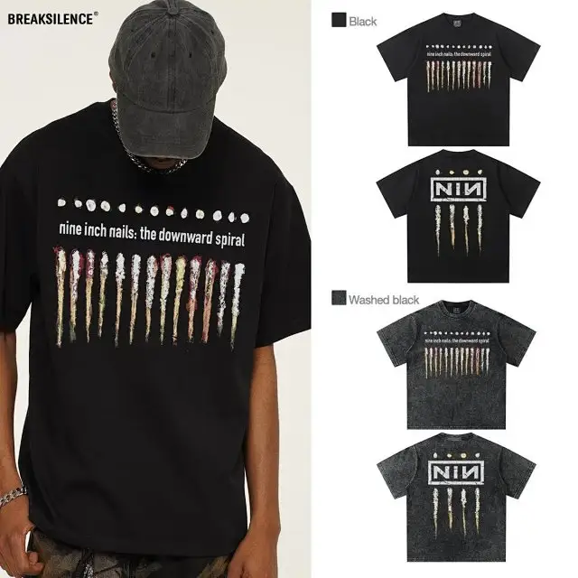 2025 Men's Heavyweight Cotton Printed Short Sleeve T-Shirt