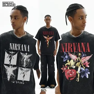 NIRVANA Retro Heavyweight Men's Short-Sleeve T-Shirt