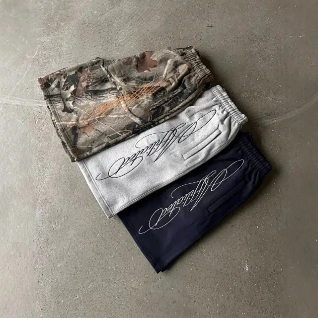 Affiliated Cursive Script Three Color Sweat Short