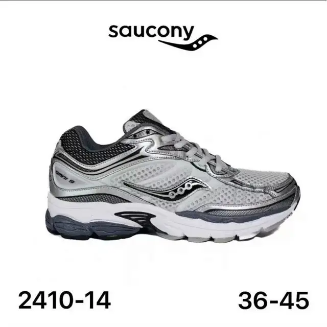 Saucony Omni 9 Silver Mesh Running Sneakers