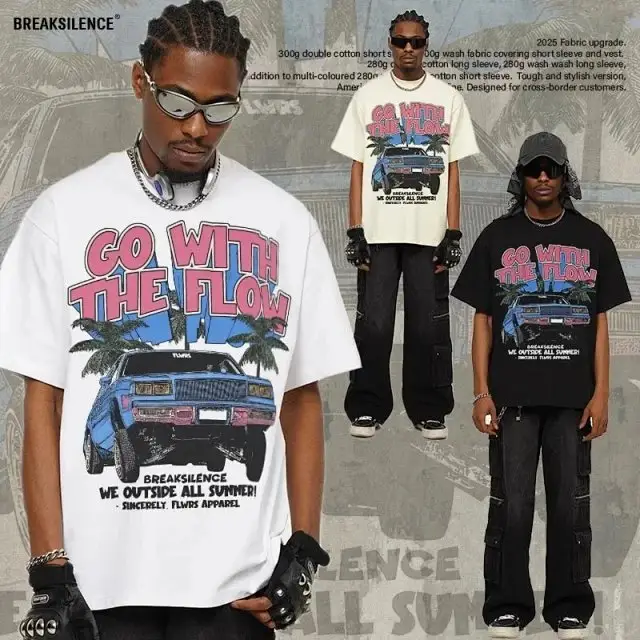 2025 Men's American Print Heavyweight Short Sleeve T-Shirt