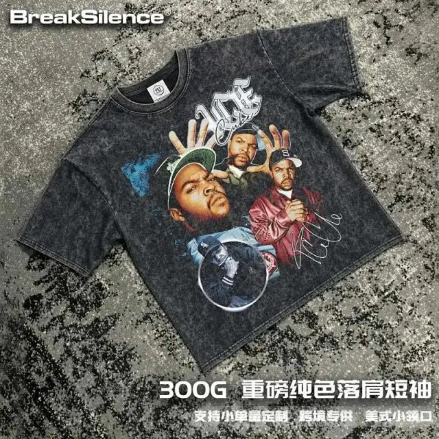 2025 American Retro Pure Cotton Couple Short Sleeve T-Shirt