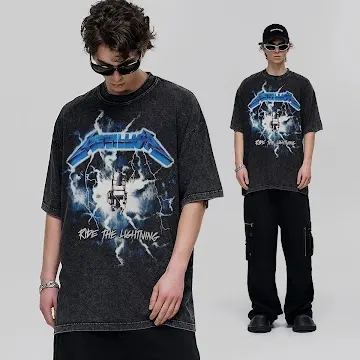 American Vintage Print Heavyweight Men's Short-Sleeve T-Shirt