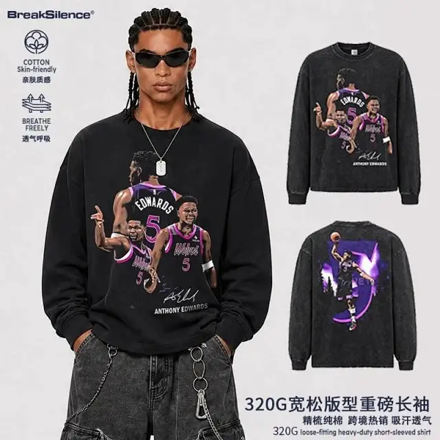 2025 Streetwear American Vintage Washed Print Short Sleeve T-Shirt